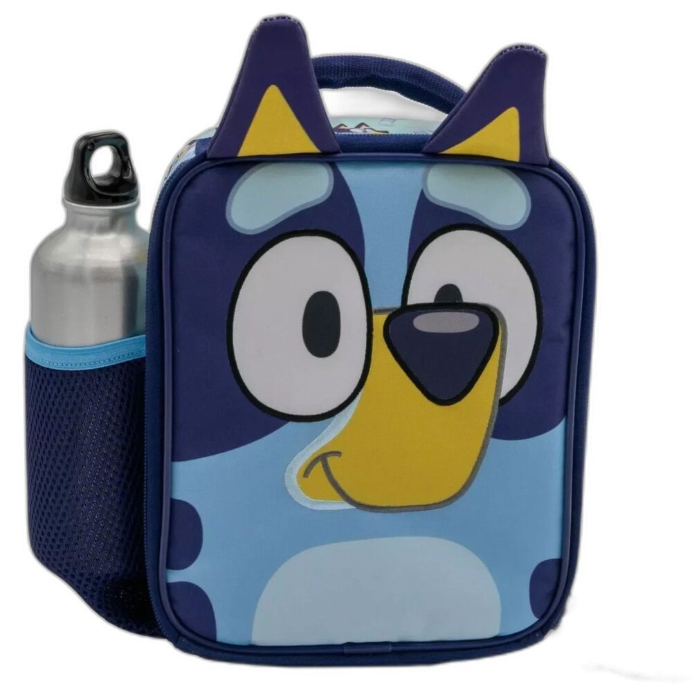 DISNEY BLUEY 3D Ears Reusable Insulated Lunchbox Lunch Bag Blue NEW